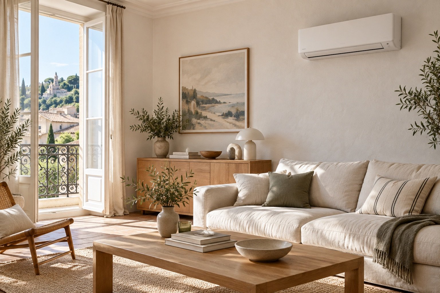 Vue d’un équipement de climatisation